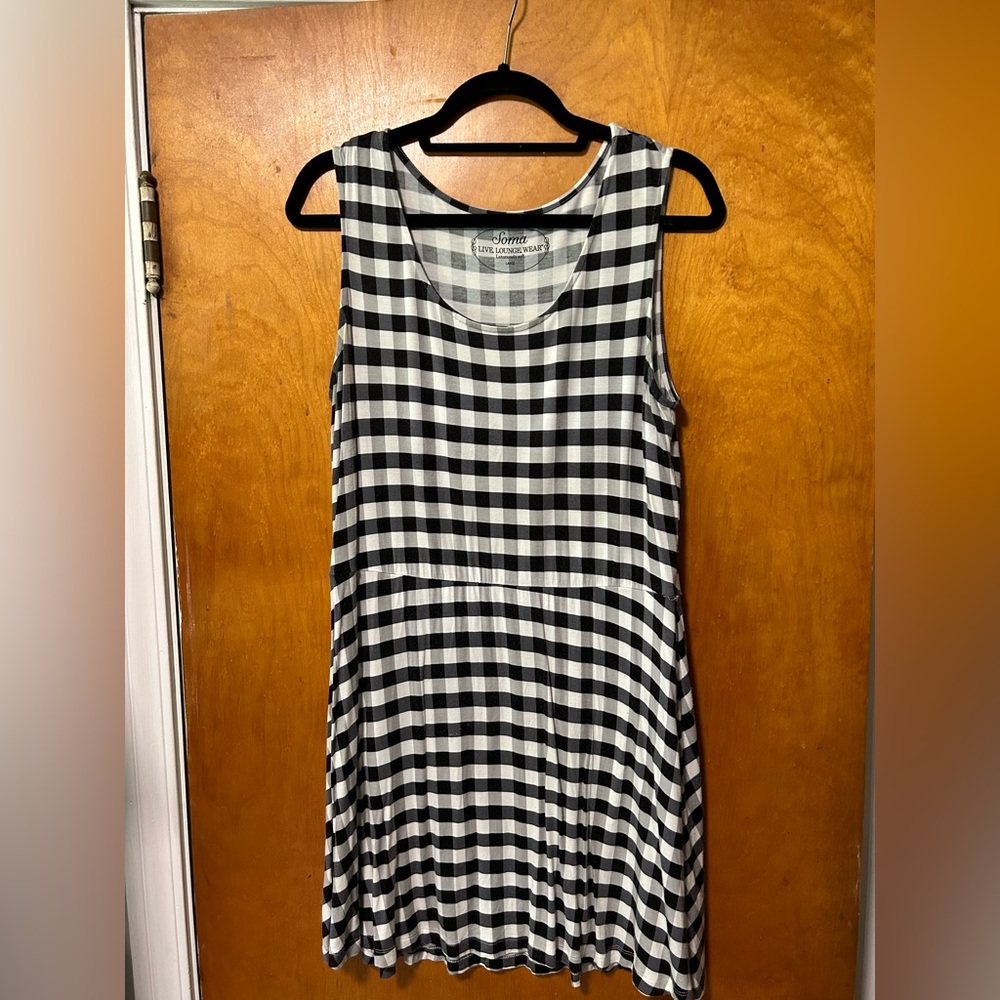 Soma Gingham Tunic Tank size L